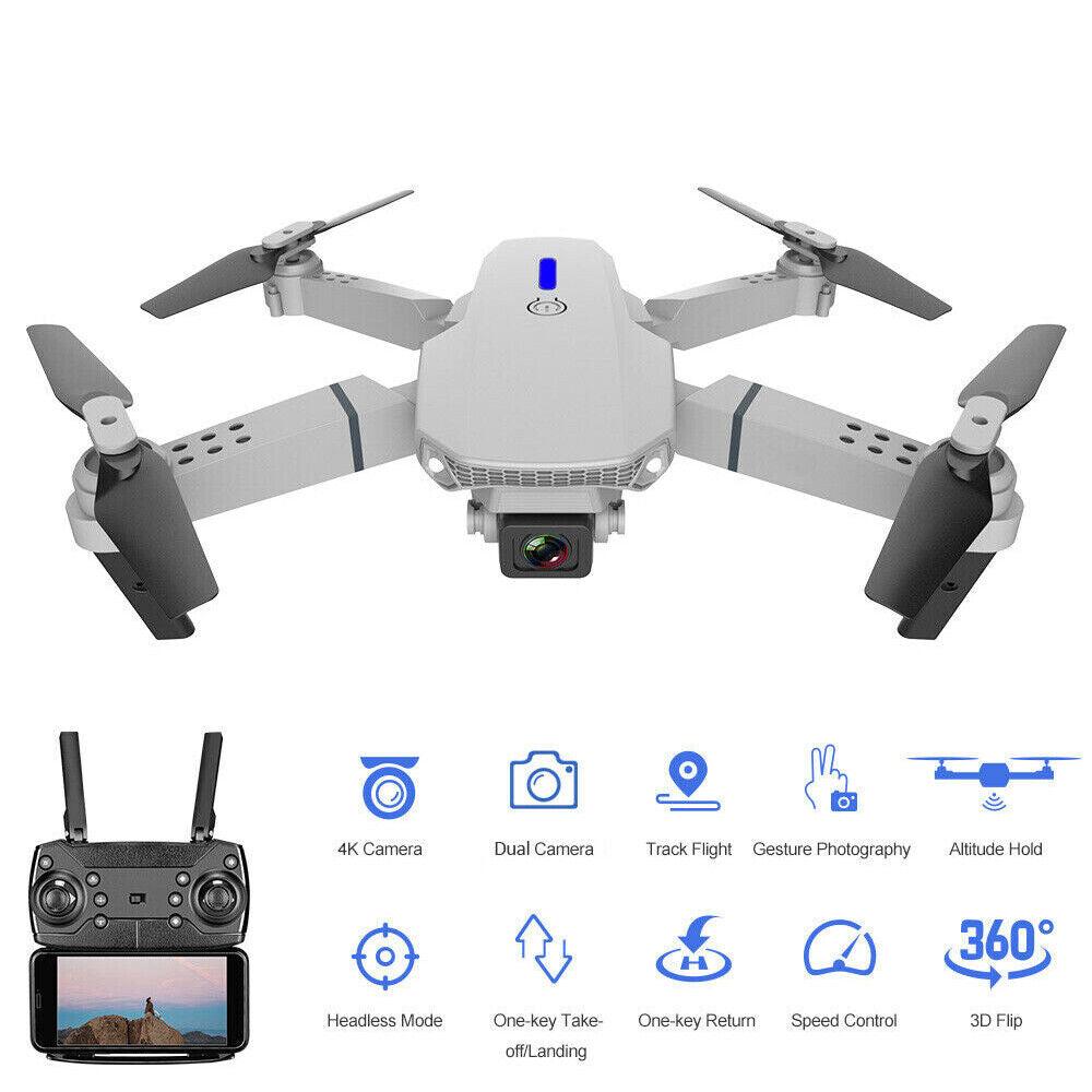 4K Drone Mini with HD Camera Drones Foldable RC Quadcopter with 3 Batteries