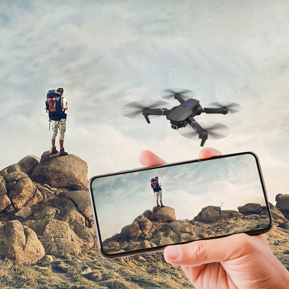 4K HD Camera Foldable Mini Drone with Dual Lens 2.4G WiFi FPV RC Quadcopter