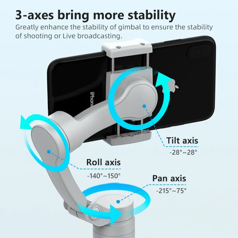 3-Axis Gimbal Anti-Shake Stabilizer For All Smartphones