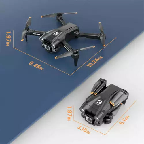 Deerc 4K Dual Camera Foldable Drone - WiFi FPV with Obstacle Avoidance-US