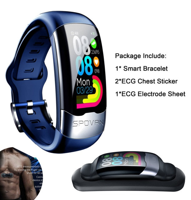 Smart bracelet with ecg blood best sale pressure and heart rate monitoring