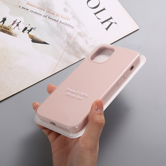 Luxury Original Silicone With LOGO Case For iphone12 Pro Max 12 Mini 12Pro Case 2020